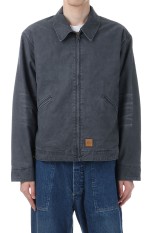 Vintage Washed Cotton Duck Jacket - Charcoal (SD25F-JK02)