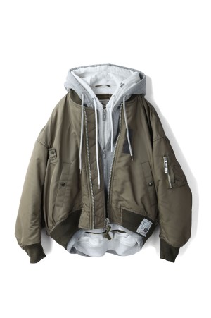 TRIPLE LAYERED BOMBER JACKET - KHAKI (K15BL331)