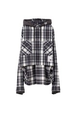 HOODIES CHECK SHIRTS - BLACK (K15SH421)