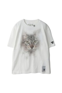 CAT PRINTED TEE - WHITE (K15TS771)