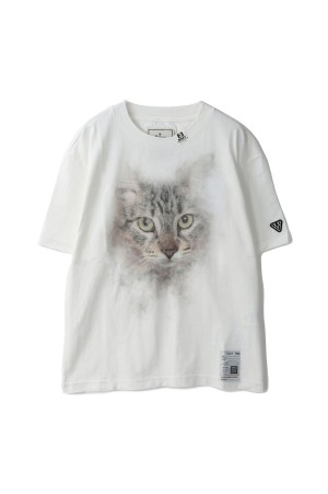 CAT PRINTED TEE - WHITE (K15TS771)