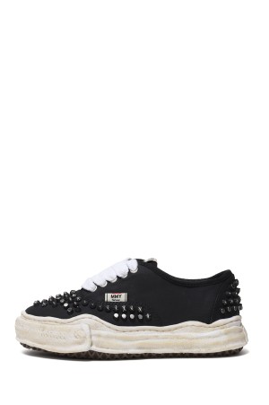 BAKER / original sole studded paint canvas Low -Top sneaker - BLACK (A15FW733)