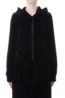 Micro Bra Velour Hoodie - BLACK (S4.5-0404W)
