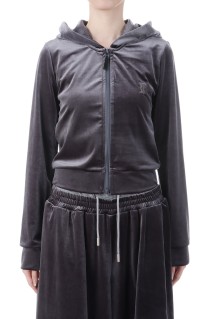 Micro Bra Velour Hoodie - GRAY (S4.5-0404W)