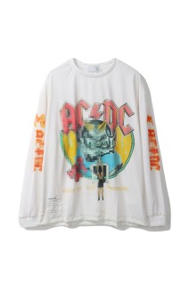 Trompe l'oeil Mosaic T-shirts(L/S) - White (25-2205)