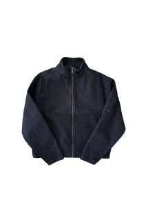 HIGH COLLAR CANVAS JACKET - BLACK (NM-0099-BL)