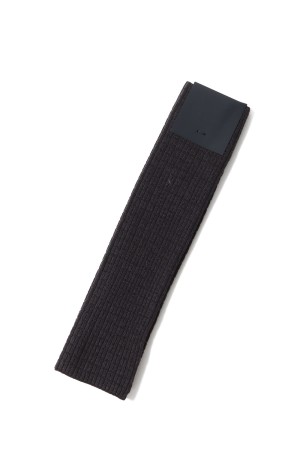 SLANTED ARM WARMER - DK BROWN x DK GREY (OA-AW25-ACC-106-02)