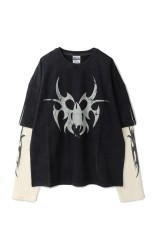 Roach Layered Longsleeve - Vintage Black/Cream (LS02)