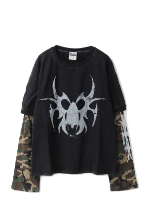 Roach Layered Longsleeve - Cream/Chainsaw (LS03)