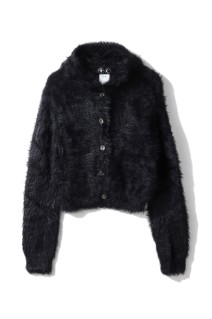 Chimera Fur Hooded Zip-Up / BLACK (TC25KN2201W)