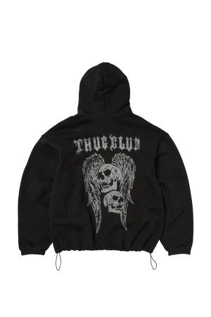 TC Angels Crystal Embellished Hoodie / BLACK (TC25SS2401)
