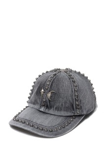 Studded Denim cap / DENIM BLACK (TC25AC2104)