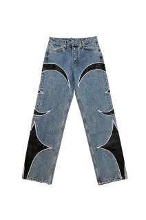 TC LEATHER WASHING DENIM PANTS - BLUE (TC23PT0902)
