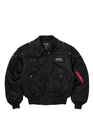 TC x AI CWU 45/P FLIGHT JACKET (RIVET VERSION) - BLACK