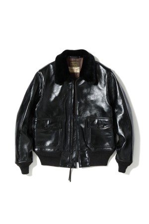 BLACK AN-J-3A  HORSE HIDE MODEL-WILLIAM GIBSON- (BR80655 )