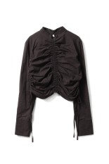 Checkgather Compact Blouse -INDIGO(12520419)