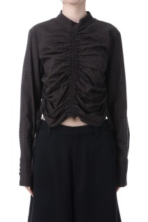 Checkgather Compact Blouse -INDIGO(12520419)