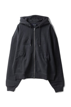 Reverse French Terry Zip Hoodie - Heather Black (DIMEFA259BLK)