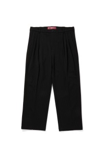 Striped Tuck Slacks(25awHeavy) - BLACK (HP-111125)