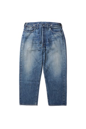 No.22 Washed Wide Denim Pants - INDIGO (AP-4003)
