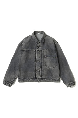Vintage Gray Denim Jacket - GRAY (26SAP-01-44)