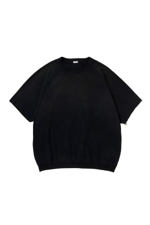 Vintage Light Weight S/S Sweatshirt - BLACK (26SAP-05-10)