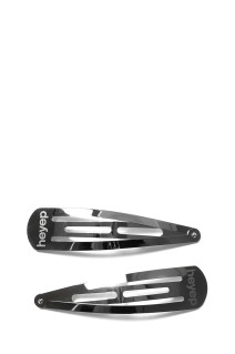 Logo Hair Clip Pins - 2 Piece Set - SILVER (hp3224)