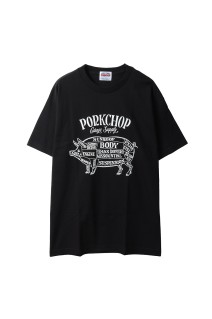 PORK FRONT TEE 25 / BLACK