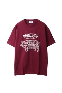 PORK FRONT TEE 25 / BURGUNDY