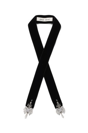 ribbon bijou velvet long ribbon(TD-25SS-AC22)