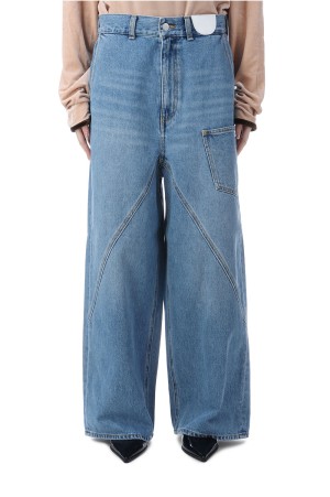Front Back Denim Pant - BLUE (153WFP254010)