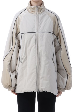 Velour Combination Puffer Blouson - WHITE (21252215701)