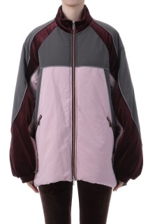 Velour Combination Puffer Blouson - PINK (21252215701)