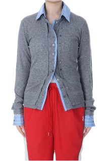 2way Shirt Knit Docking Tops - GRAY (21252365204)