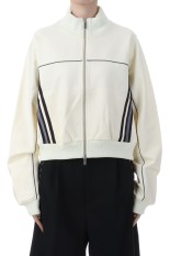 Front Zip High Neck Jersey Tops - IVORY (21252415701)