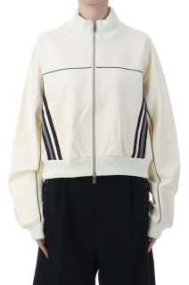 Front Zip High Neck Jersey Tops - IVORY (21252415701)
