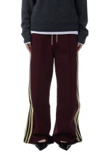 Zipper Side Line Easy Pants - BURGUNDY (21252465702)