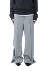 Zipper Side Line Easy Pants - GRAY (21252465702)