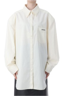 Double Collar Power Shirt Over Shirt - WHITE (31252315601)