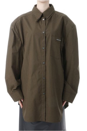 Double Collar Power Shirt Over Shirt - KHAKI (31252315601)