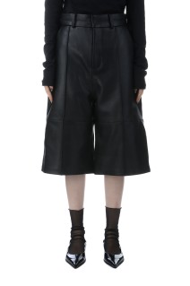Leather Half Pants - BLACK (31252465613)