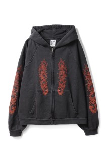 AFFLICTED, zip-up hoodie / VINTAGE BLACK