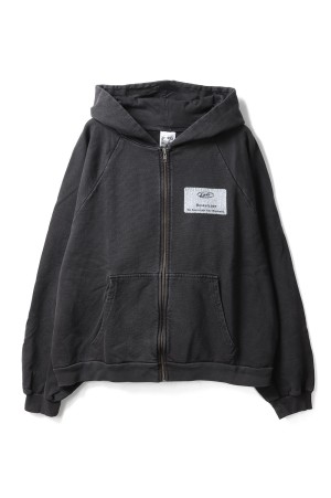 UGLY, zip-up hoodie / VINTAGE BLACK