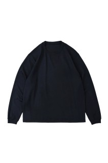 MERINO WOOL CREW NECK LONG SLEEVE SHIRT / BLACK (D25WS-02001)