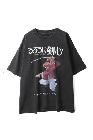 S/S T-Shirt (KENSHIN) - BLACK