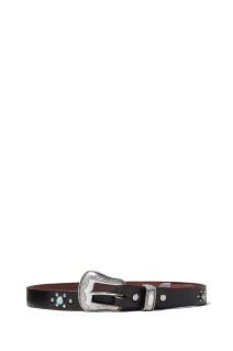 HTC / SD Belt #Western B Turquoise - BLACK
