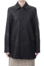 TEXTURED LAMB LEATHER BLOUSON - BLACK (A26SB03BL)