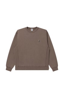 HWC EMBROIDERED PIGMENT DYED CREW SWEAT - BROWN (BEPFW25CS07)
