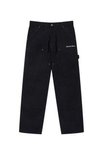 OE LOGO DOUBLE KNEE DUCK PANTS - BLACK (BEPFW25PA24)