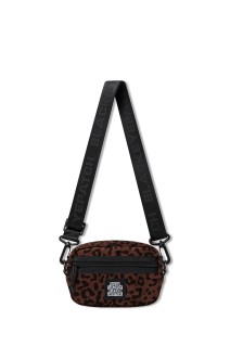 LEOPARD PATTERNED CORDUROY SHOULDER BAG - MULTI (BEPFW25AC38)